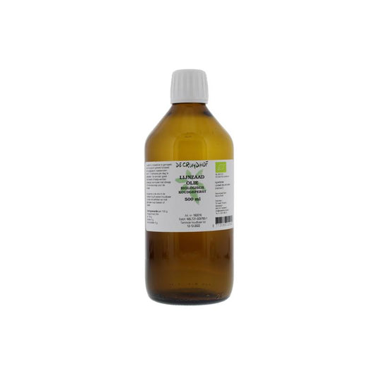 Cruydhof Lijnzaadolie koudgeperst bio 500 Milliliter