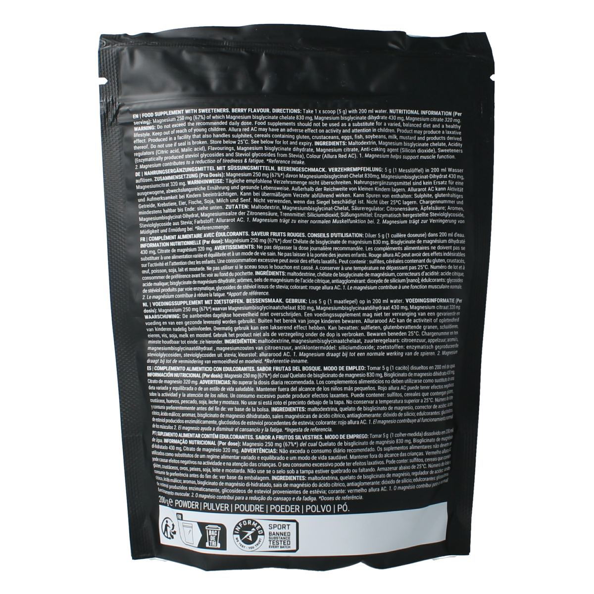 PILLAR Triple magnesium berry zak 200.00 Gram