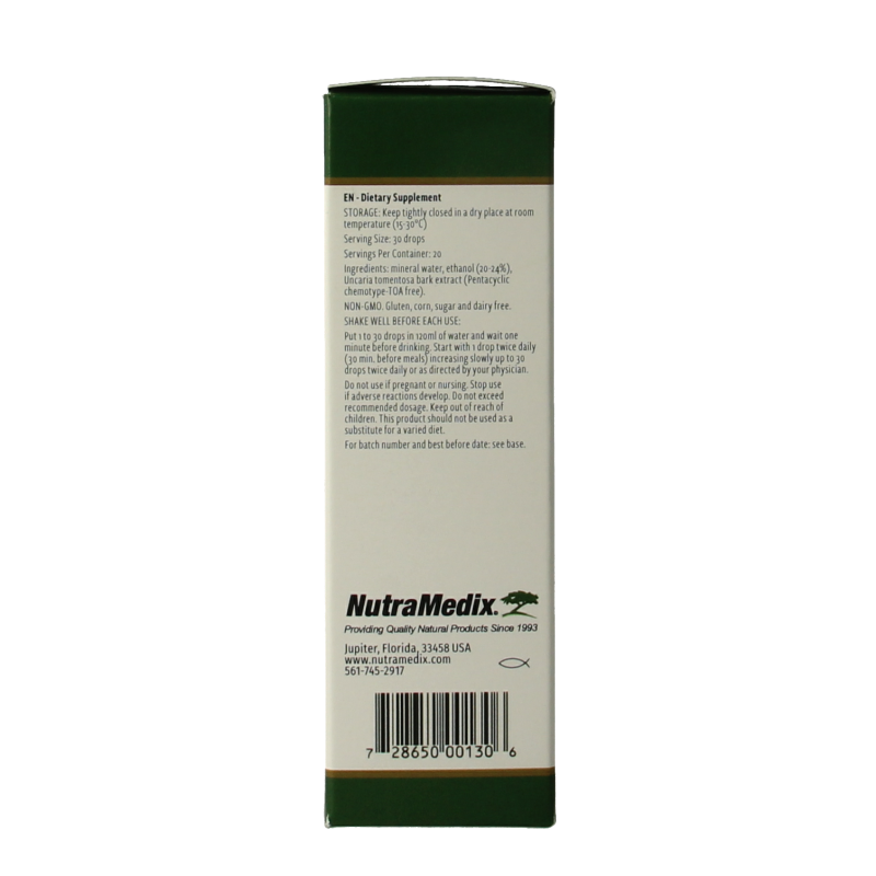 Nutramedix Samento cat's claw TOA vrij 30 Milliliter