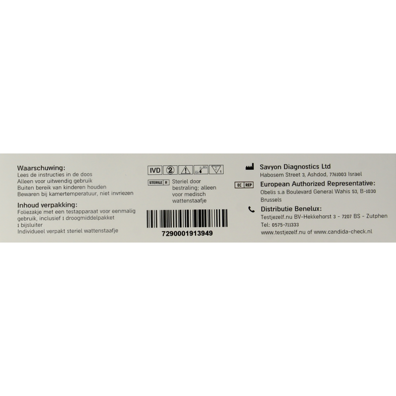 Savyon Diagnosti Savycheck candida zelftest 1 Stuks