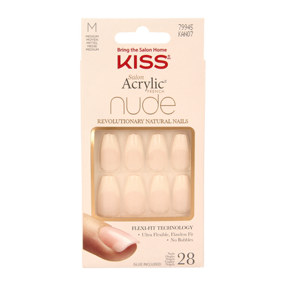 Kiss French nude acrylic nails leilani 1 Set