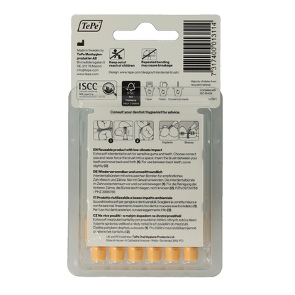 TePe Interdentale rager extra soft licht oranje maat 1 6 Stuks
