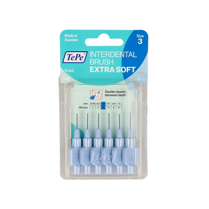 TePe Interdentale rager extra soft licht blauw maat 3 6 Stuks
