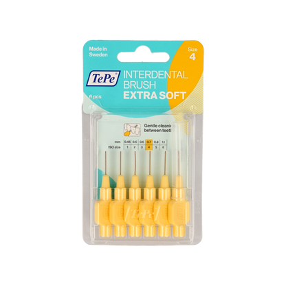 TePe Interdentale rager extra soft licht geel maat 4 6 Stuks