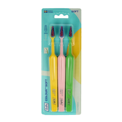 TePe Tandenborstel colour soft 3-pack 3 Stuks