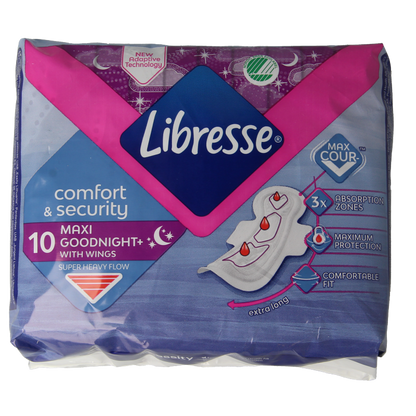 Libresse maxi goodnight 10 Stuks