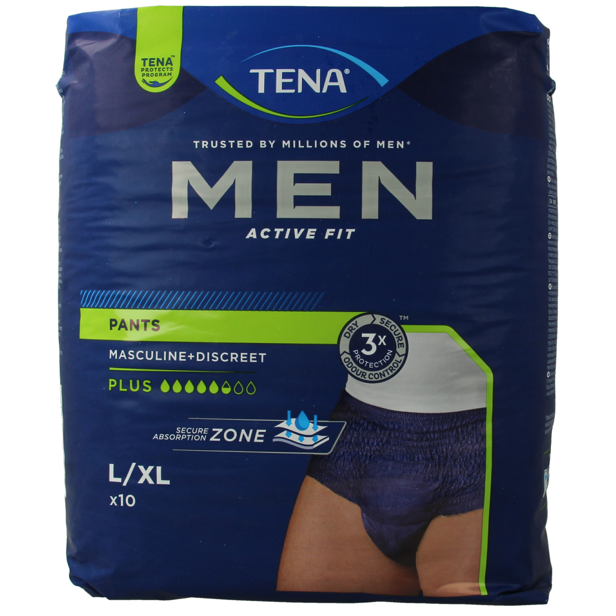 Tena Men active fit pants plus L/XL 10.00 Stuks