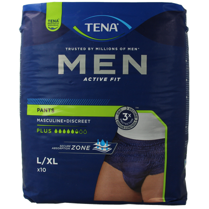 Tena Men active fit pants plus L/XL 10.00 Stuks