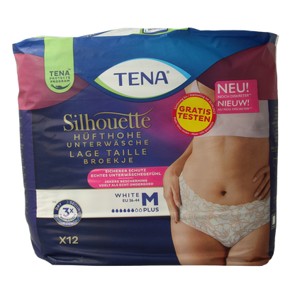 Tena Silhouette plus low waist wit M 12 Stuks
