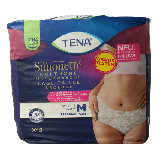Tena Silhouette plus low waist wit M 12 Stuks