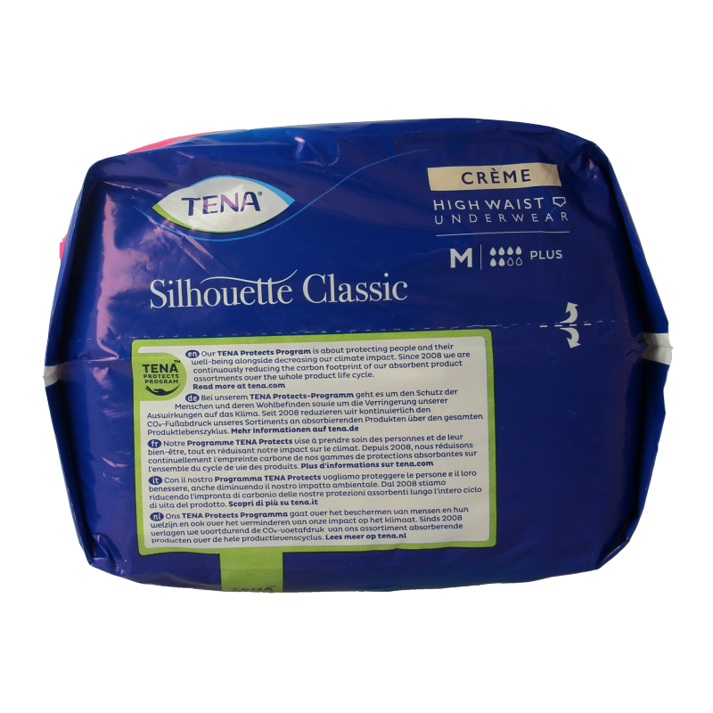Tena Silhouet classic+ high waist creme M 9 Stuks