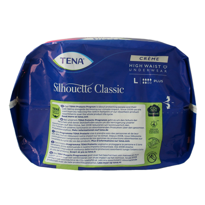Tena Silhouet plus high waist creme L 8 Stuks