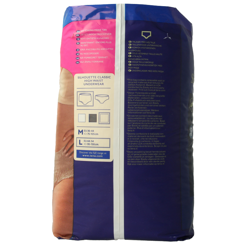 Tena Silhouet plus high waist creme L 8 Stuks