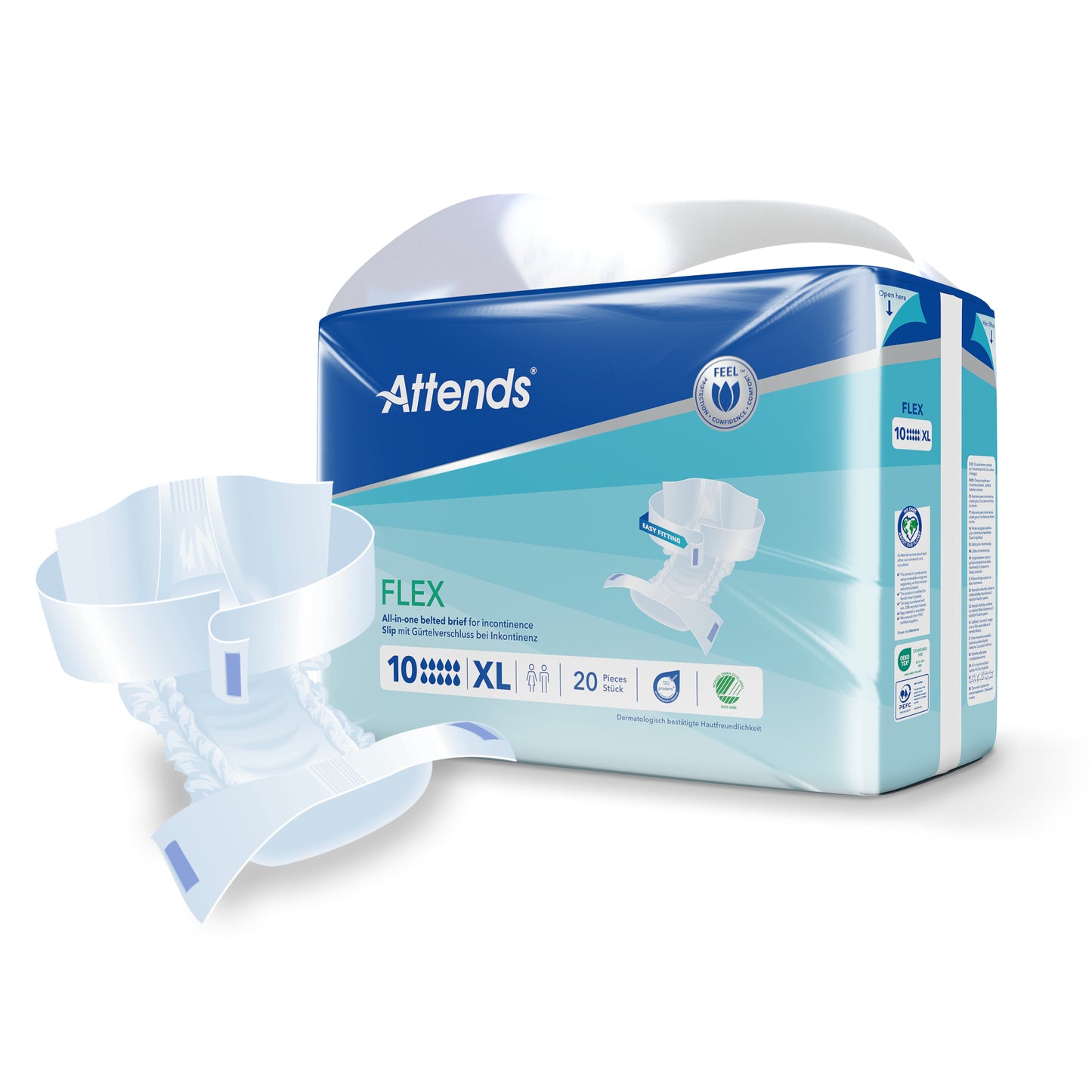 Attends Flex 10 maat XL 100-155cm 20 Stuks