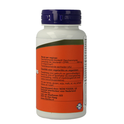 NOW Saccaromyces boulardii 500mg 60 Vegetarische capsules