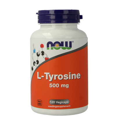 NOW L-Tyrosine 500mg 120 Vegetarische capsules