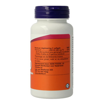 NOW Vitamine E-400 gemengde tocoferolen 100 Softgels