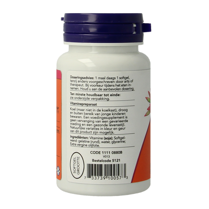 NOW Vitamine E-200 natuurlijke gemengde tocoferolen 100.00 Softgels