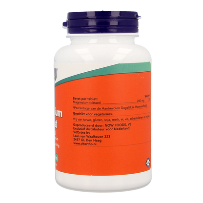 NOW Magnesium citraat 200mg 100.00 Tabletten