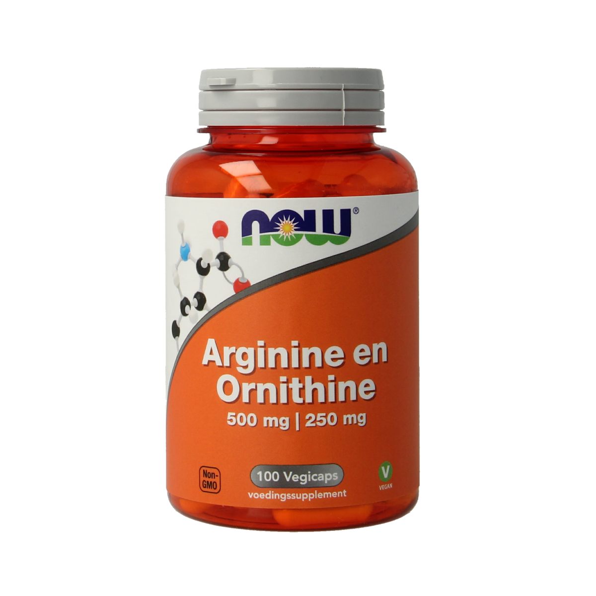 NOW Arginine & ornithine 500 / 250mg 100.00 Vegetarische capsules