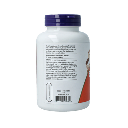NOW Betaine HCL 648mg 120 Vegetarische capsules
