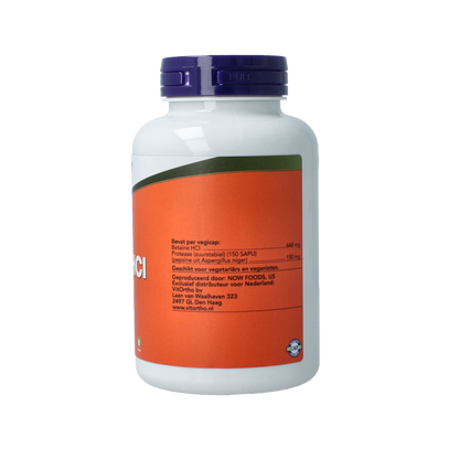 NOW Betaine HCL 648mg 120 Vegetarische capsules