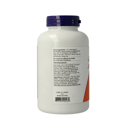 NOW C-500 kauwtabletten sinaasappelsmaak 100 Kauwtabletten