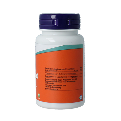 NOW Zink picolinaat 50mg 60.00 Vegetarische capsules