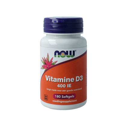 NOW Vitamine D3 400IE 180.00 Softgels