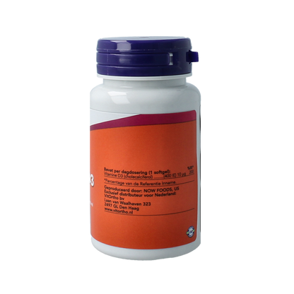 NOW Vitamine D3 400IE 180.00 Softgels
