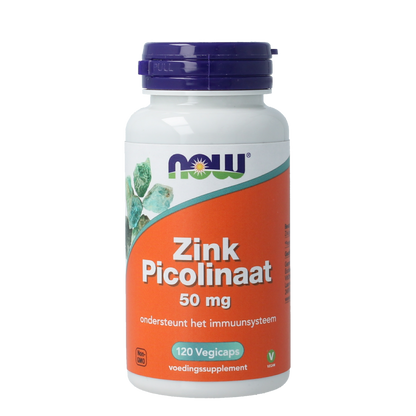 NOW Zink picolinaat 50mg 120.00 Vegetarische capsules
