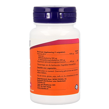 NOW Vitamine B12 actief 100 Zuigtabletten
