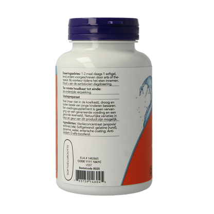 NOW Omega 3 extra 500mg EPA 250mg DHA 90 Softgels