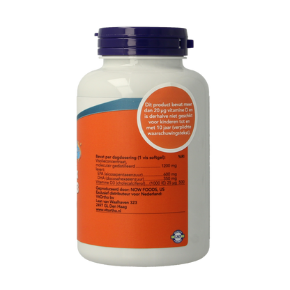 NOW Omega 3 max visolie D3 EPA DHA 90 Softgels