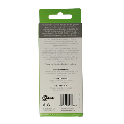 The Humble Co Interdental borstel 0.80 mm groen 6 Stuks