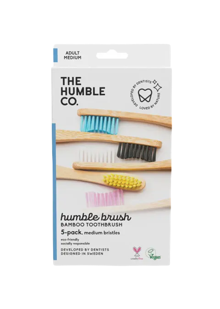 The Humble Co Tandenborstels Bamboe - Medium 5.00 Stuks