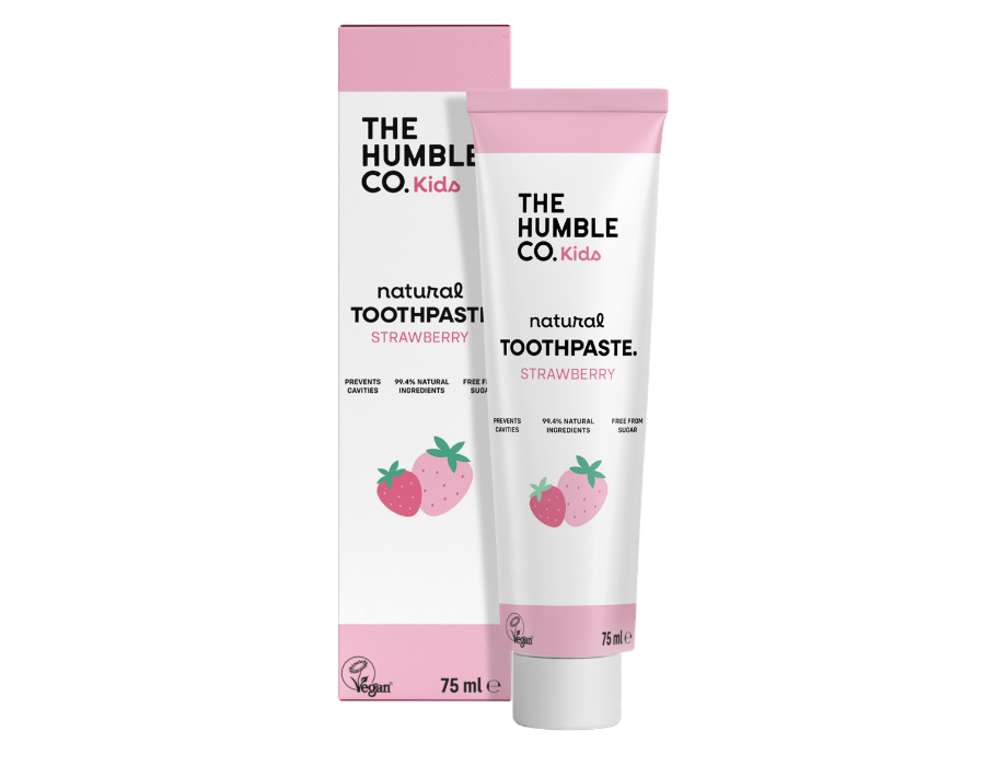 The Humble Co Natuurlijke Kindertandpasta - Aardbei 75.00 Milliliter
