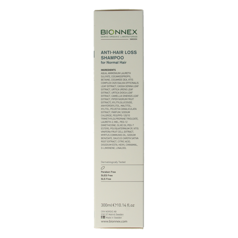 Bionnex Shampoo anti hair loss for normal hair 300 Milliliter