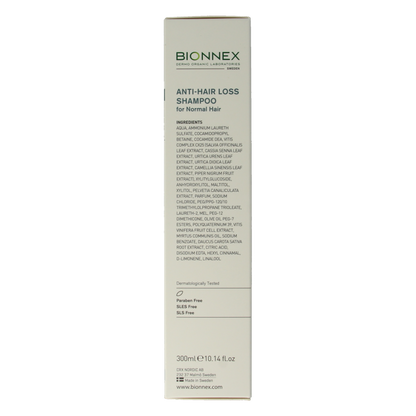Bionnex Shampoo anti hair loss for normal hair 300 Milliliter