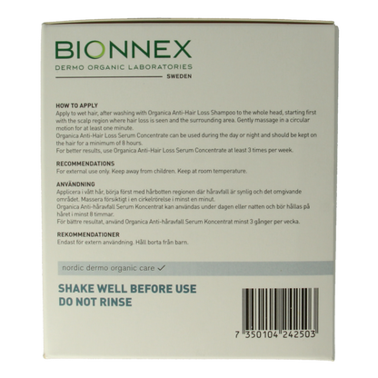 Bionnex Organica anti hair loss serum 12x10ml 1 Set