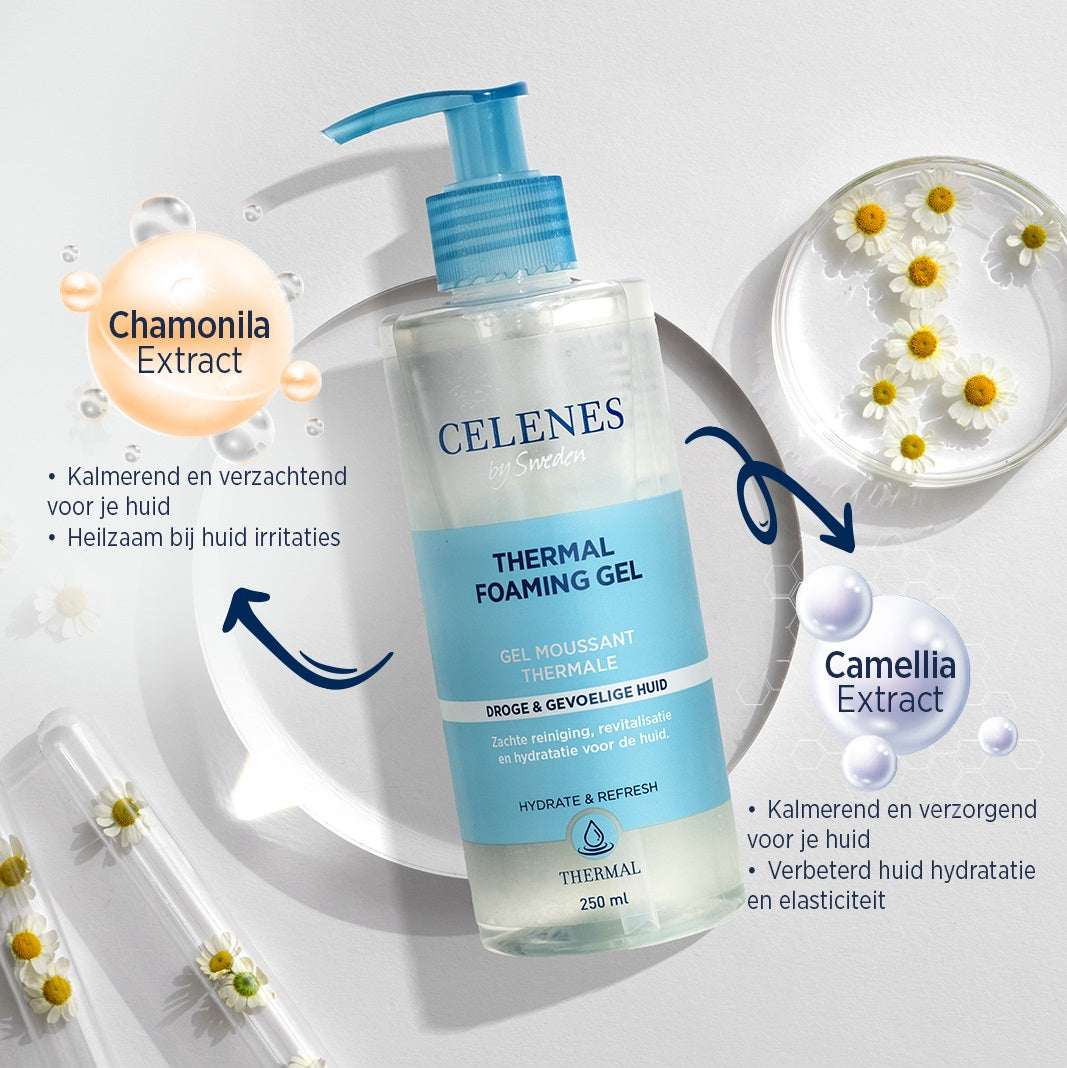 Celenes Thermal foaming gel dry skin 250 Milliliter