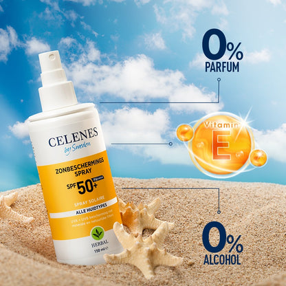 Celenes Herbal sunscreen spray all skintypes SPF50 150 Milliliter