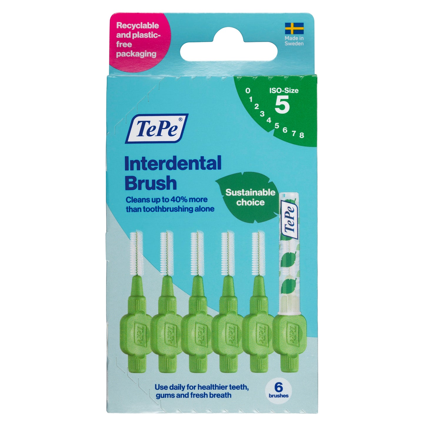 TePe Interdentale ragers original groen 0,8mm maat 5 6.00 Stuks