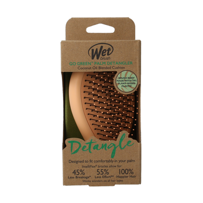 Wet Brush Go green palm detangler orange coconut oil 1 Stuks