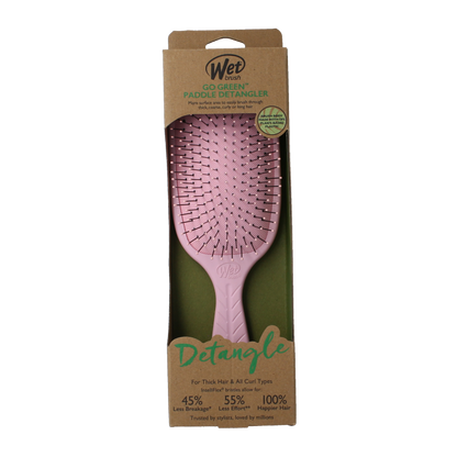 Wet Brush Go green paddle detangler pink 1 Stuks