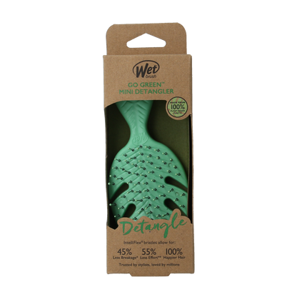 Wet Brush Go green detangler green mini 1.00 Stuks