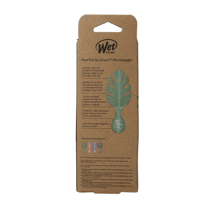 Wet Brush Go green detangler green mini 1.00 Stuks