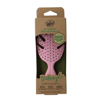 Wet Brush Go green detangler pink mini 1 Stuks