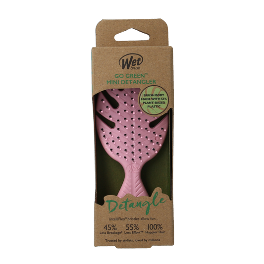 Wet Brush Go green detangler pink mini 1 Stuks