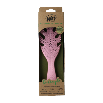 Wet Brush Go green detangler pink 1.00 Stuks